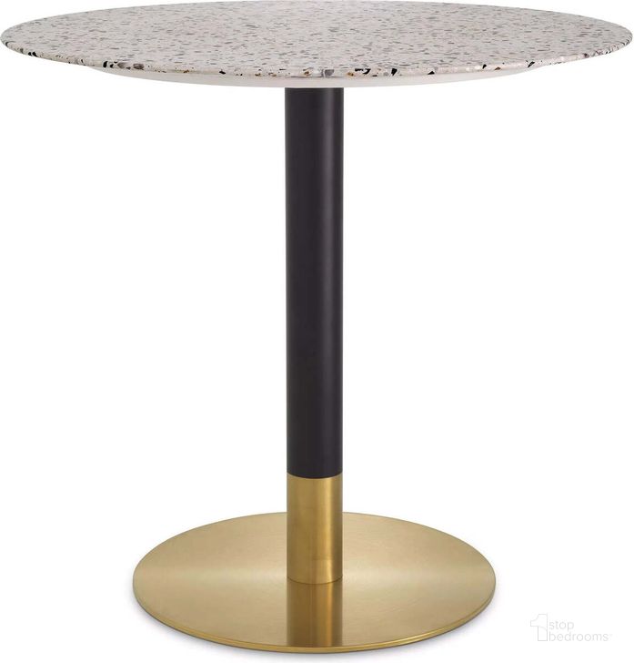 The appearance of Dining Table Trevor Terrazzo Top designed by Eichholtz in the modern / contemporary interior design. This multi colored mosaic piece of furniture  was selected by 1StopBedrooms from Trevor Collection to add a touch of cosiness and style into your home. Sku: 115628;115629;115630. Table Base Style: Pedestal. Table Top Shape: Round. Product Type: Dining Table. Image1