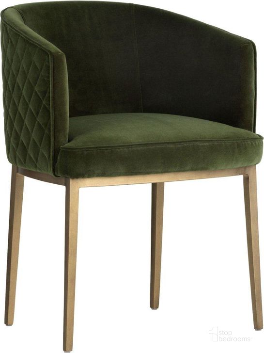 The appearance of Directions Forest Green Cornella Dining Chair designed by Sunpan in the modern / contemporary interior design. This green piece of furniture  was selected by 1StopBedrooms from Cornella Collection to add a touch of cosiness and style into your home. Sku: 103524. Material: Fabric. Product Type: Dining Chair. Image1