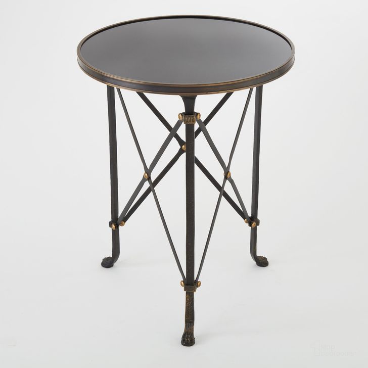 The appearance of Directoire Table In Iron And Black Granite designed by Global Views in the modern / contemporary interior design. This black piece of furniture  was selected by 1StopBedrooms from Directoire Collection to add a touch of cosiness and style into your home. Sku: 8.80828. Product Type: Table. Material: Iron. Image1