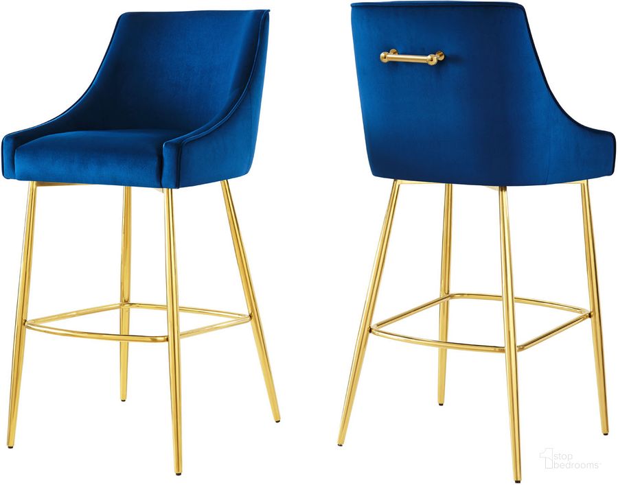 The appearance of Discern Bar Stools - Set of 2 In Navy designed by Modway in the modern / contemporary interior design. This navy piece of furniture  was selected by 1StopBedrooms from Discern Collection to add a touch of cosiness and style into your home. Sku: EEI-6037-NAV. Product Type: Barstool. Material: Stainless Steel. Image1