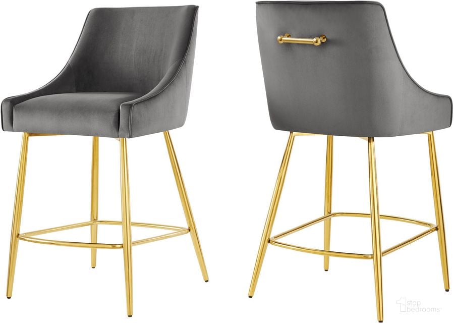 The appearance of Discern Counter Stools - Set of 2 In Gray designed by Modway in the modern / contemporary interior design. This gray piece of furniture  was selected by 1StopBedrooms from Discern Collection to add a touch of cosiness and style into your home. Sku: EEI-6038-GRY. Product Type: Barstool. Material: Plywood. Image1