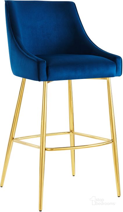 The appearance of Discern Performance Velvet Bar Stool In Navy designed by Modway in the modern / contemporary interior design. This navy piece of furniture  was selected by 1StopBedrooms from Discern Collection to add a touch of cosiness and style into your home. Sku: EEI-5473-NAV. Product Type: Barstool. Material: Stainless Steel. Image1
