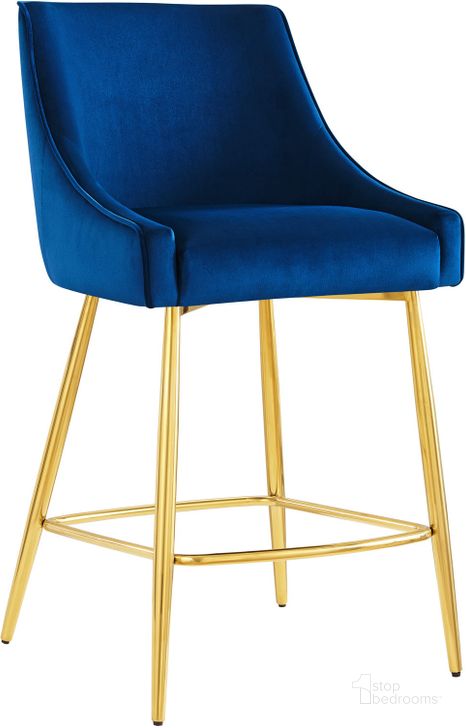 The appearance of Discern Performance Velvet Counter Stool In Navy designed by Modway in the modern / contemporary interior design. This navy piece of furniture  was selected by 1StopBedrooms from Discern Collection to add a touch of cosiness and style into your home. Sku: EEI-5474-NAV. Material: Wood. Product Type: Barstool. Image1