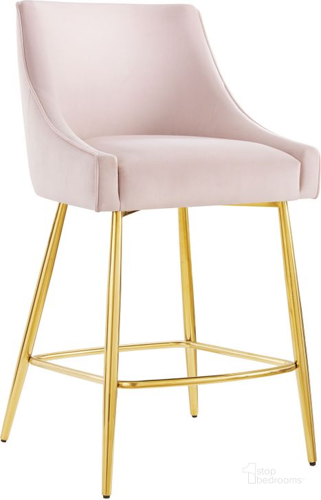 The appearance of Discern Performance Velvet Counter Stool In Pink designed by Modway in the modern / contemporary interior design. This pink piece of furniture  was selected by 1StopBedrooms from Discern Collection to add a touch of cosiness and style into your home. Sku: EEI-5474-PNK. Material: Wood. Product Type: Barstool. Image1