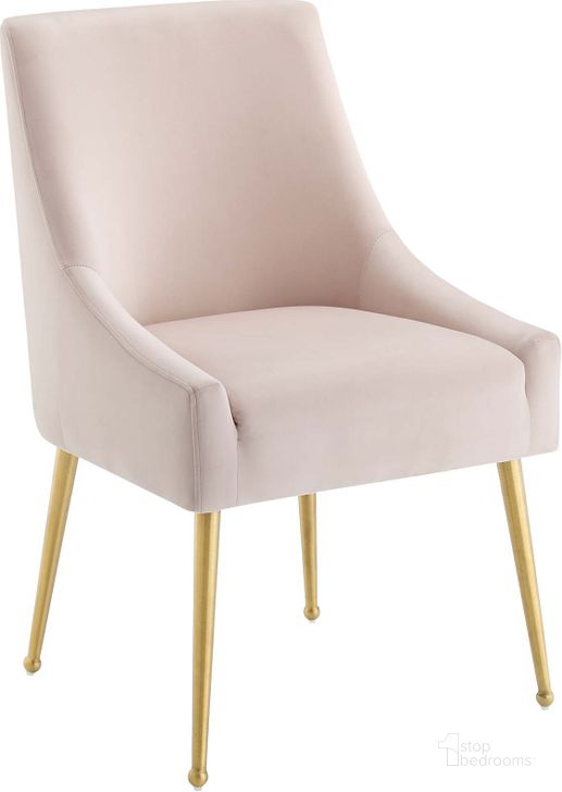 The appearance of Discern Pink Upholstered Performance Velvet Dining Chair EEI-3508-PNK designed by Modway in the modern / contemporary interior design. This pink piece of furniture  was selected by 1StopBedrooms from Discern Collection to add a touch of cosiness and style into your home. Sku: EEI-3508-PNK. Material: Wood. Product Type: Dining Chair. Image1