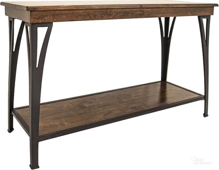 The appearance of District Copper Sofa Table designed by Intercon in the industrial interior design. This brown piece of furniture  was selected by 1StopBedrooms from District Collection to add a touch of cosiness and style into your home. Sku: DT-TA-5018-CCR-C. Product Type: Sofa Table. Image1