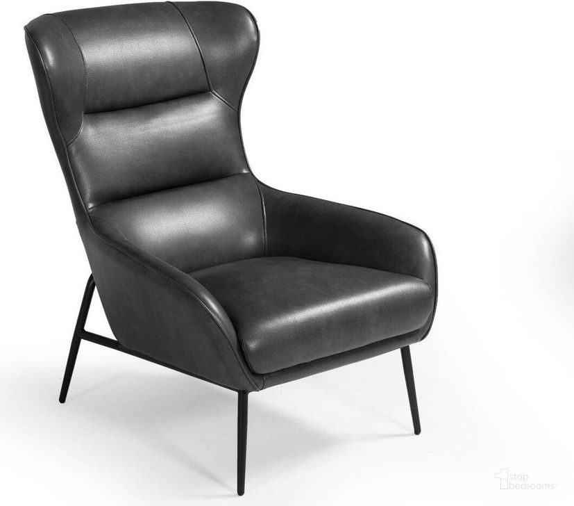 The appearance of Divani Casa Susan Modern Dark Grey Leatherette Lounge Chair designed by VIG Furniture in the modern / contemporary interior design. This grey piece of furniture  was selected by 1StopBedrooms from Divani Casa Susan Collection to add a touch of cosiness and style into your home. Sku: VGBNEC-084-GRY. Material: Leather. Product Type: Lounge Chair. Image1