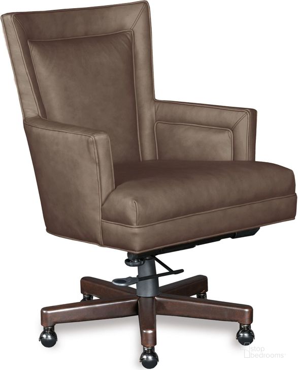 The appearance of Rosa Beige Leather Home Office Chair designed by Hooker in the modern / contemporary interior design. This beige piece of furniture  was selected by 1StopBedrooms from Rosa Collection to add a touch of cosiness and style into your home. Sku: EC447-084. Material: Leather. Product Type: Office Chair. Image1