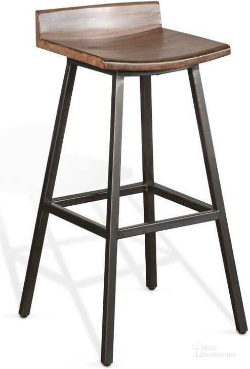 The appearance of Doe Valley 30 Inch Stool Set of 2 With Wood Seat In Light Brown 1653BU-30 designed by Sunny Design in the modern / contemporary interior design. This light brown piece of furniture  was selected by 1StopBedrooms from Doe Valley Collection to add a touch of cosiness and style into your home. Sku: 1653BU-30. Material: Wood. Product Type: Barstool.