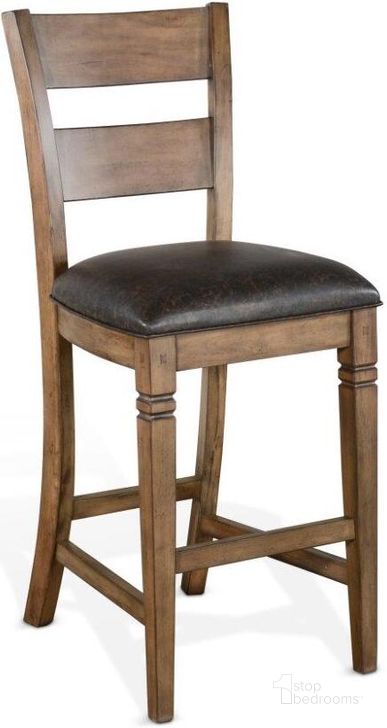 The appearance of Doe Valley Barstool Set of 2 With Cushion Seat designed by Sunny Design in the transitional interior design. This taupe piece of furniture  was selected by 1StopBedrooms from Doe Valley Collection to add a touch of cosiness and style into your home. Sku: 1429BU-30. Material: Wood. Product Type: Barstool. Image1