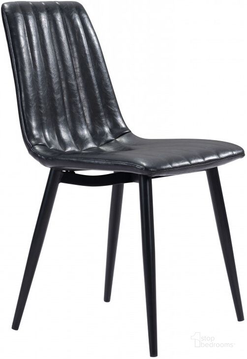 The appearance of Dolce Vintage Black Dining Chair Set Of 2 designed by Zuo Modern in the modern / contemporary interior design. This vintage black piece of furniture  was selected by 1StopBedrooms from Dolce Collection to add a touch of cosiness and style into your home. Sku: 101552. Material: Steel. Product Type: Dining Chair. Image1