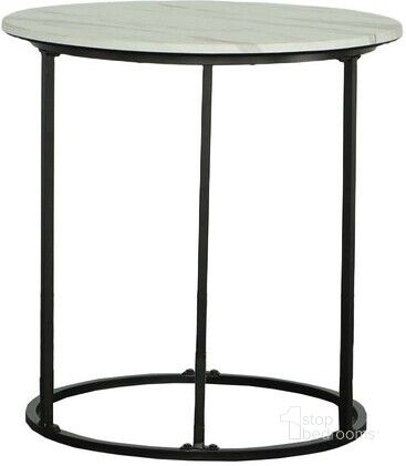 The appearance of Domini Round End Table In Alabaster designed by Progressive Furniture in the transitional interior design. This alabaster piece of furniture  was selected by 1StopBedrooms from Domini Collection to add a touch of cosiness and style into your home. Sku: T253-04. Material: Metal. Product Type: End Table. Image1