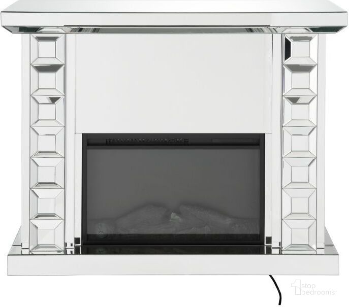The appearance of Dominic Mirrored Fireplace designed by ACME in the glam interior design. This silver piece of furniture  was selected by 1StopBedrooms from Dominic Collection to add a touch of cosiness and style into your home. Sku: 90202. Material: Wood. Product Type: Fireplace. Image1