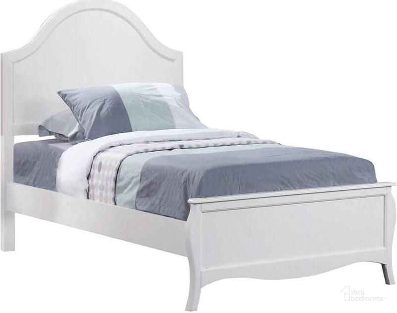 The appearance of Dominique Twin Panel Bed designed by Coaster in the traditional interior design. This white piece of furniture  was selected by 1StopBedrooms from Dominique Collection to add a touch of cosiness and style into your home. Sku: 400561TB1;400561TB2;400561TB3. Bed Type: Panel Bed. Material: Wood. Product Type: Panel Bed. Bed Size: Twin. Image1