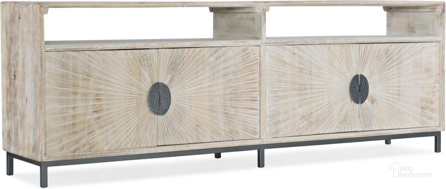 The appearance of Door Entertainment Console designed by Hooker in the transitional interior design. This light wood piece of furniture  was selected by 1StopBedrooms from 5560-55 Collection to add a touch of cosiness and style into your home. Sku: 5560-55486-LTWD. Material: Wood. Product Type: Entertainment Console. Image1