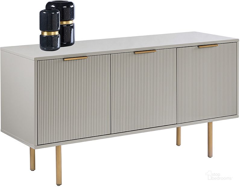 The appearance of Dorada Sideboard designed by Sunpan in the modern / contemporary interior design. This gray piece of furniture  was selected by 1StopBedrooms from Dorada Collection to add a touch of cosiness and style into your home. Sku: 107630. Material: Wood. Product Type: Sideboard. Image1