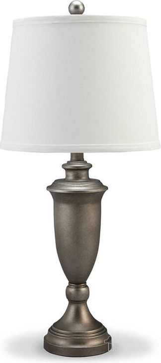 The appearance of Doraley Antique Silver Finish Metal Table Lamp Set Of 2 designed by Signature Design by Ashley in the traditional interior design. This antique silver piece of furniture  was selected by 1StopBedrooms from Doraley Collection to add a touch of cosiness and style into your home. Sku: L204414. Material: Metal. Product Type: Table Lamp. Image1