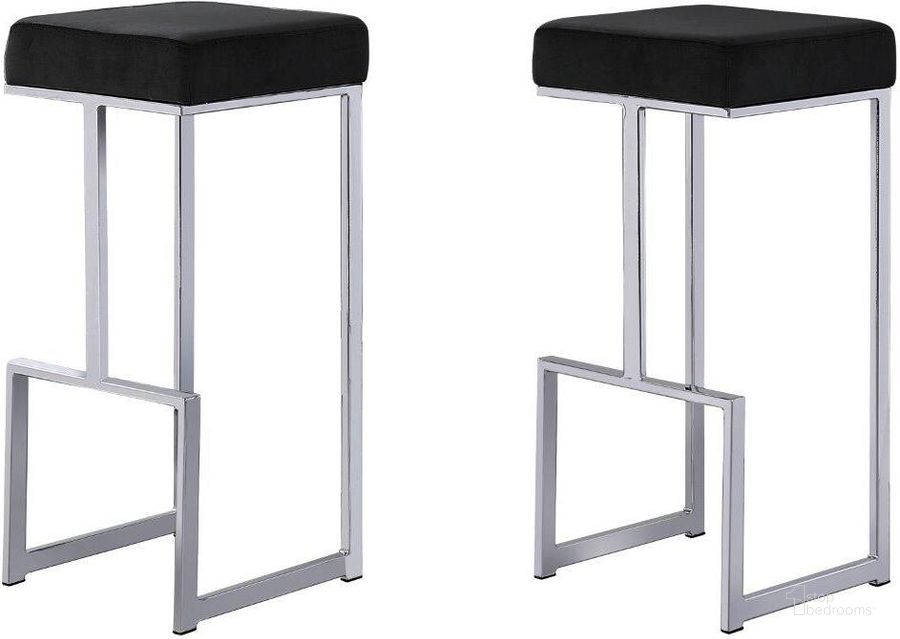 The appearance of Dorrington Modern Velvet Backless Bar Stool Set of 2 In Black And Silver designed by Best Master Furniture in the modern / contemporary interior design. This black/silver piece of furniture  was selected by 1StopBedrooms from Dorrington Collection to add a touch of cosiness and style into your home. Sku: JL015VBLK. Product Type: Barstool. Material: Velvet. Image1
