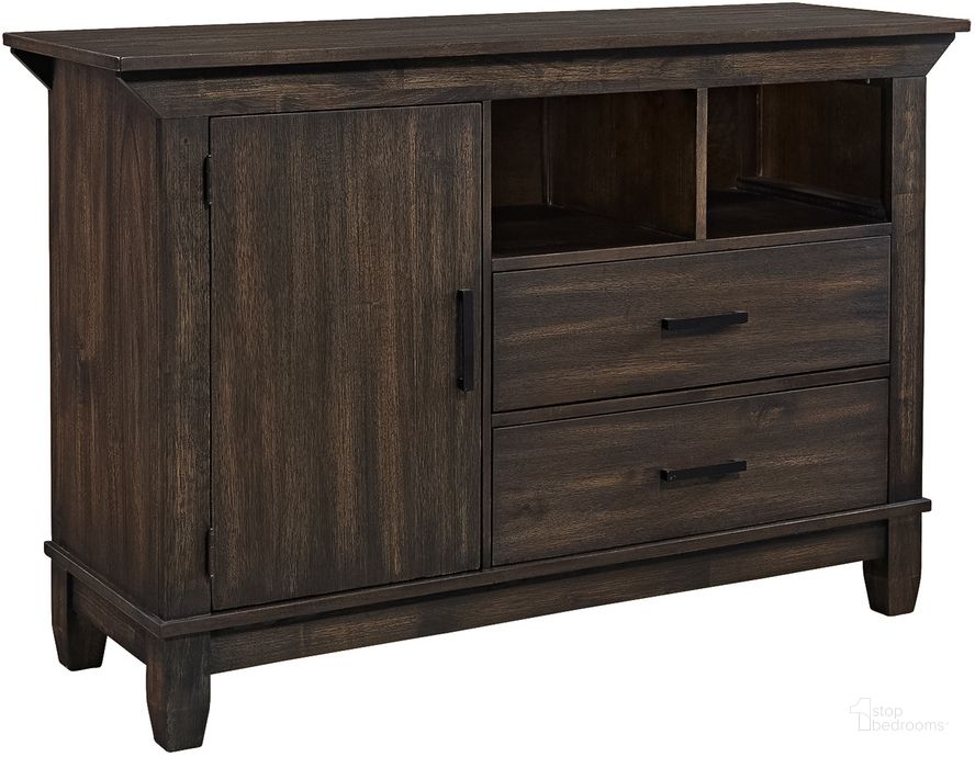 The appearance of Double Bridge Chestnut Sideboard designed by Liberty in the transitional interior design. This brown piece of furniture  was selected by 1StopBedrooms from Double Bridge Collection to add a touch of cosiness and style into your home. Sku: 152-SB5436. Material: Wood. Product Type: Sideboard. Image1