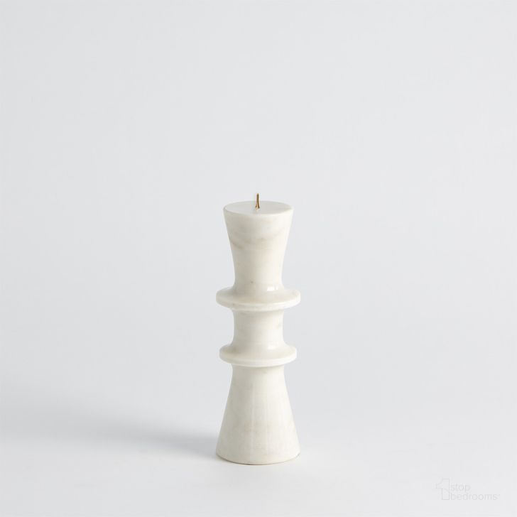 The appearance of Double Flair Candle Stand In White designed by Global Views in the modern / contemporary interior design. This white piece of furniture  was selected by 1StopBedrooms from Double Collection to add a touch of cosiness and style into your home. Sku: 7.91489. Material: Marble. Product Type: Candle Holder. Image1