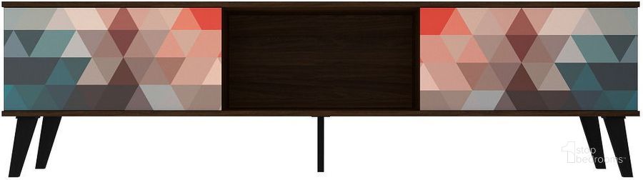 Doyers 70.87 Mid Century Modern TV Stand In Multi Color Red And