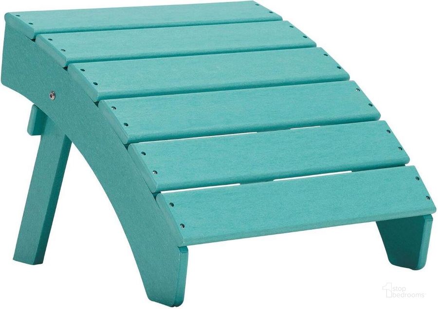 The appearance of Dragosvale Turquoise Outdoor Ottoman designed by Boho House in the modern / contemporary interior design. This turquoise piece of furniture  was selected by 1StopBedrooms from Dragosvale Collection to add a touch of cosiness and style into your home. Sku: P012-813. Product Type: Outdoor Ottoman. Image1