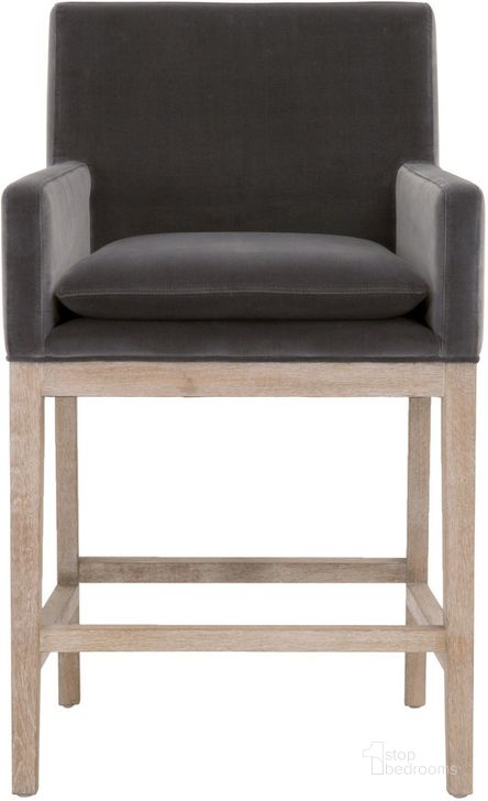 The appearance of Drake Natural Gray Counter Stool designed by Essentials For Living in the modern / contemporary interior design. This black piece of furniture  was selected by 1StopBedrooms from Stitch and Hand Collection to add a touch of cosiness and style into your home. Sku: 6664CS.DDOV/NG. Material: Wood. Product Type: Barstool. Image1