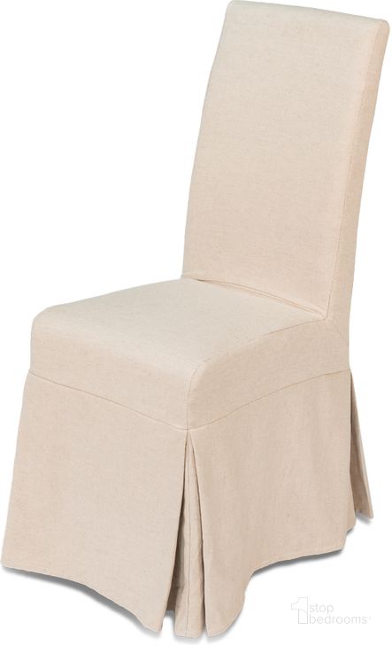 The appearance of Draped Beige Side Chair Set Of 2 designed by Sarreid in the traditional interior design. This beige piece of furniture  was selected by 1StopBedrooms from Draped Collection to add a touch of cosiness and style into your home. Sku: 27174. Product Type: Dining Chair. Image1