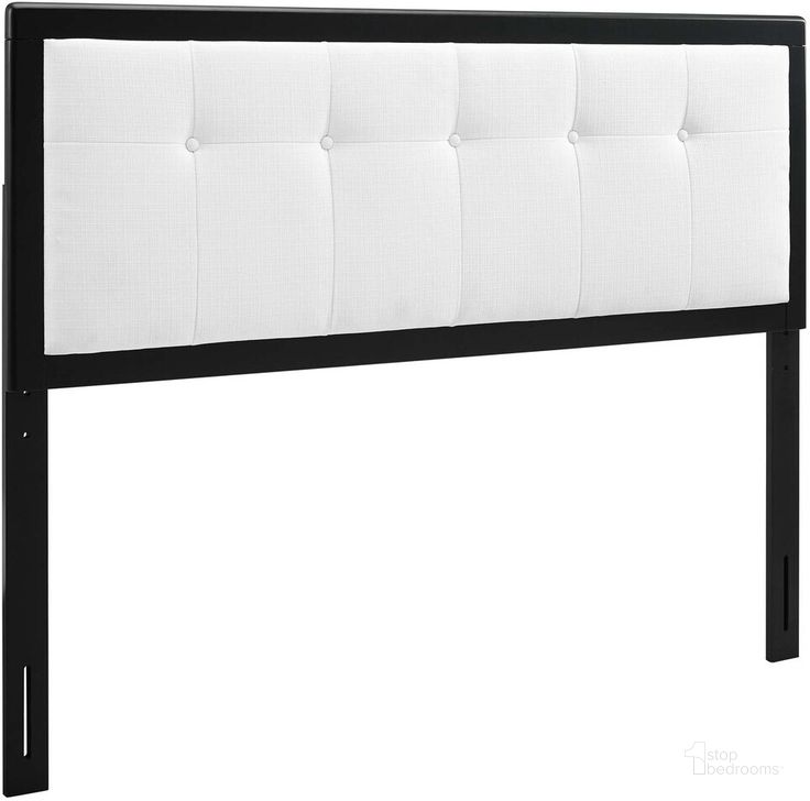 The appearance of Draper Tufted Full Fabric and Wood Headboard In Black White designed by Modway in the modern / contemporary interior design. This black white piece of furniture  was selected by 1StopBedrooms from Draper Collection to add a touch of cosiness and style into your home. Sku: MOD-6225-BLK-WHI. Product Type: Headboard. Bed Size: Full. Material: Rubberwood. Image1
