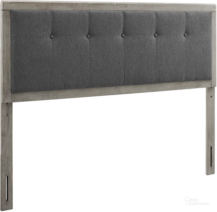 The appearance of Draper Tufted Full Fabric and Wood Headboard In Gray Charcoal designed by Modway in the modern / contemporary interior design. This gray charcoal piece of furniture  was selected by 1StopBedrooms from Draper Collection to add a touch of cosiness and style into your home. Sku: MOD-6225-GRY-CHA. Product Type: Headboard. Bed Size: Full. Material: Rubberwood. Image1