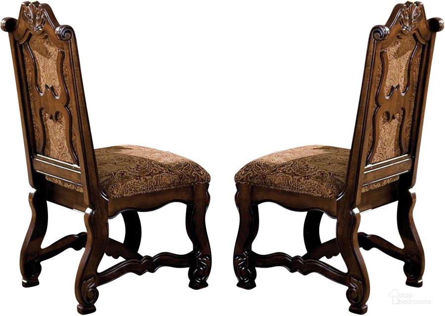 The appearance of Drawton Brown Side Chair Set of 2 designed by Windsor Home in the traditional interior design. This brown piece of furniture  was selected by 1StopBedrooms from Drawton Collection to add a touch of cosiness and style into your home. Sku: 2401S. Material: Wood. Product Type: Side Chair. Image1