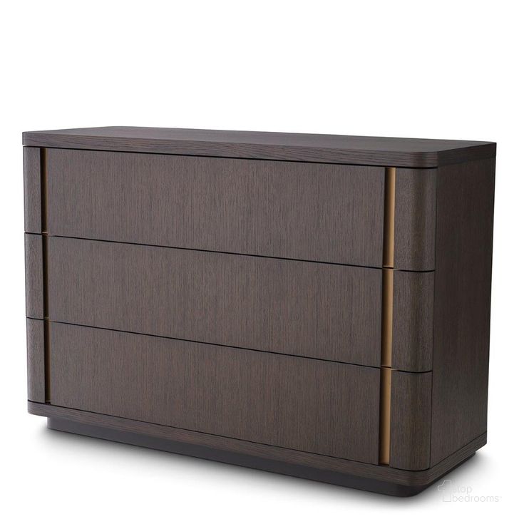 The appearance of Dresser Modesto Mocha Crown Oak Veneer designed by Eichholtz in the modern / contemporary interior design. This mocha piece of furniture  was selected by 1StopBedrooms from Modesto Collection to add a touch of cosiness and style into your home. Sku: 115360. Material: Wood. Product Type: Dresser. Image1