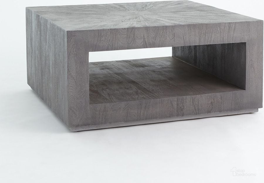 The appearance of Driftwood Square Coffee Table In Grey designed by Global Views in the modern / contemporary interior design. This gray piece of furniture  was selected by 1StopBedrooms from Driftwood Collection to add a touch of cosiness and style into your home. Sku: 7.90837. Material: Wood. Product Type: Coffee Table. Image1