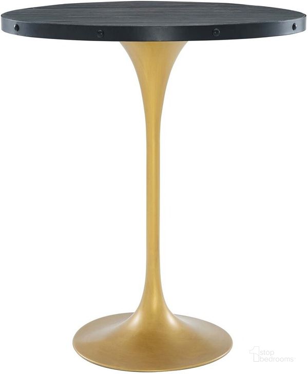 The appearance of Drive Wood Bar Table In Black Gold designed by Modway in the modern / contemporary interior design. This black gold piece of furniture  was selected by 1StopBedrooms from Drive Collection to add a touch of cosiness and style into your home. Sku: EEI-3593-BLK-GLD. Material: Metal. Product Type: Bar Table. Image1