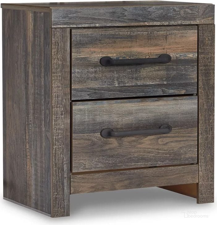 The appearance of Drystan 2 Drawer Nightstand designed by Signature Design by Ashley in the rustic / southwestern interior design. This multi piece of furniture  was selected by 1StopBedrooms from Drystan Collection to add a touch of cosiness and style into your home. Sku: B211-92. Material: Wood. Product Type: Nightstand. Image1