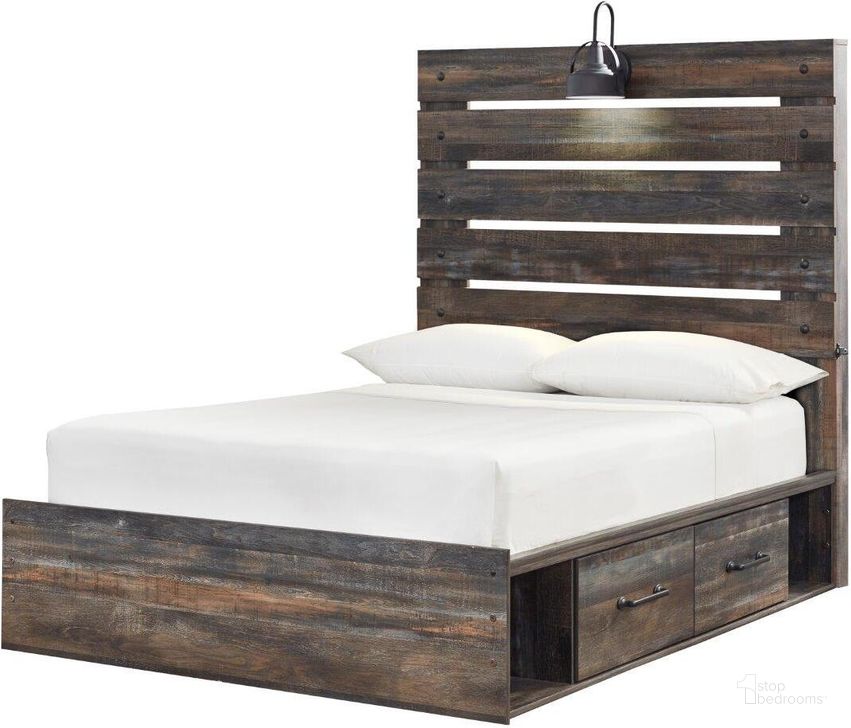 The appearance of Drystan Multi Full Panel Bed With One Side Storage designed by Signature Design by Ashley in the rustic / southwestern interior design. This multi piece of furniture  was selected by 1StopBedrooms from Drystan Collection to add a touch of cosiness and style into your home. Sku: B211-87;B211-84;B211-150;B100-12. Bed Type: Storage Bed. Material: Wood. Product Type: Storage Bed. Bed Size: Full. Image1