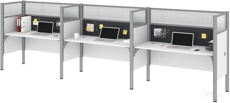 The appearance of Duana White Work Station Modular Office Furniture 0qb2207043 designed by FineForm in the modern / contemporary interior design. This white piece of furniture  was selected by 1StopBedrooms from Duana Collection to add a touch of cosiness and style into your home. Sku: 100872DG-17. Material: Wood. Product Type: Work Station. Image1