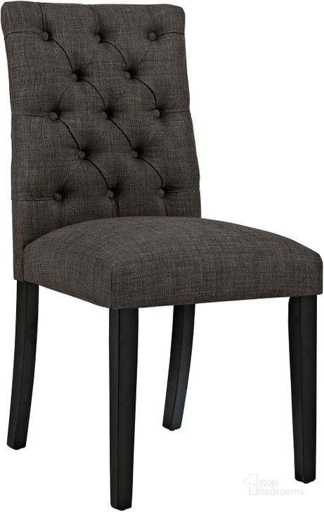 The appearance of Duchess Brown Fabric Dining Chair designed by Modway in the modern / contemporary interior design. This brown piece of furniture  was selected by 1StopBedrooms from Duchess Collection to add a touch of cosiness and style into your home. Sku: EEI-2231-BRN. Product Type: Dining Chair. Material: Plywood. Image1