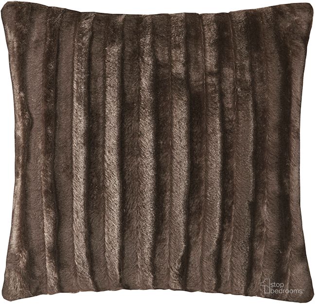 The appearance of Duke Polyester Brushed Solid Stripe Plaited Long Fur Square Pillow In Brown designed by Olliix in the modern / contemporary interior design. This brown piece of furniture  was selected by 1StopBedrooms from Duke Collection to add a touch of cosiness and style into your home. Sku: MP30-2999. Material: Polyester. Product Type: Pillow. Image1