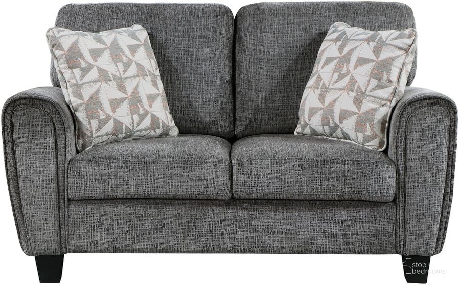 The appearance of Duncan Love Seat In Gray designed by Homelegance in the modern / contemporary interior design. This gray piece of furniture  was selected by 1StopBedrooms from Duncan Collection to add a touch of cosiness and style into your home. Sku: 9214GY-2. Product Type: Loveseat. Material: Chenille. Image1