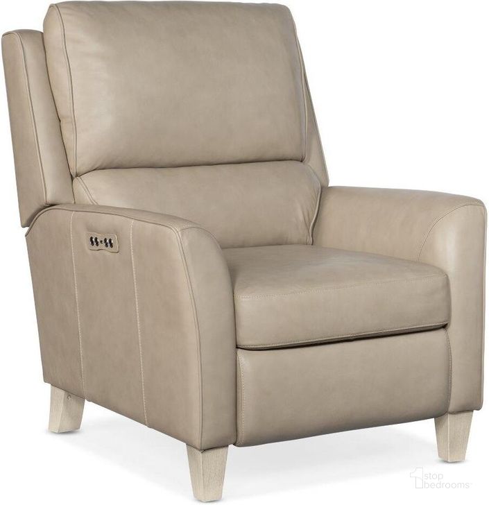 The appearance of Dunes Power Recliner With Power Headrest RC101-PH-009 designed by Hooker in the transitional interior design. This beige piece of furniture  was selected by 1StopBedrooms from RC Collection to add a touch of cosiness and style into your home. Sku: RC101-PH-009. Material: Leather. Product Type: Recliner. Image1
