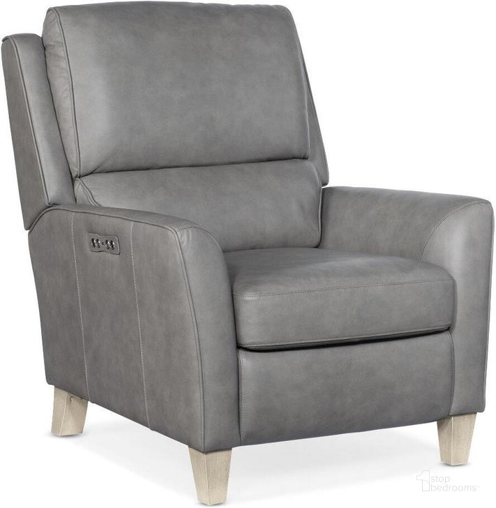 The appearance of Dunes Power Recliner With Power Headrest RC101-PH-090 designed by Hooker in the transitional interior design. This grey piece of furniture  was selected by 1StopBedrooms from RC Collection to add a touch of cosiness and style into your home. Sku: RC101-PH-090. Material: Leather. Product Type: Recliner. Image1