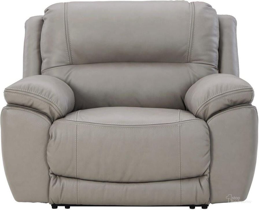 The appearance of Dunleith Zero Wall Recliner with PWR HDRST In Gray designed by Signature Design by Ashley in the modern / contemporary interior design. This gray piece of furniture  was selected by 1StopBedrooms from Dunleith Collection to add a touch of cosiness and style into your home. Sku: U7160582. Material: Leather Match. Product Type: Wall Recliner. Image1