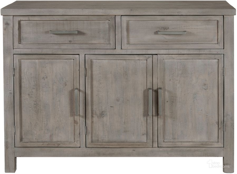 The appearance of Durango 2 Drawer With 3 Door Server In Gray designed by Pulaski in the  interior design. This gray piece of furniture  was selected by 1StopBedrooms from Durango Collection to add a touch of cosiness and style into your home. Sku: S868-146. Product Type: Server. Material: Solid Pine. Image1
