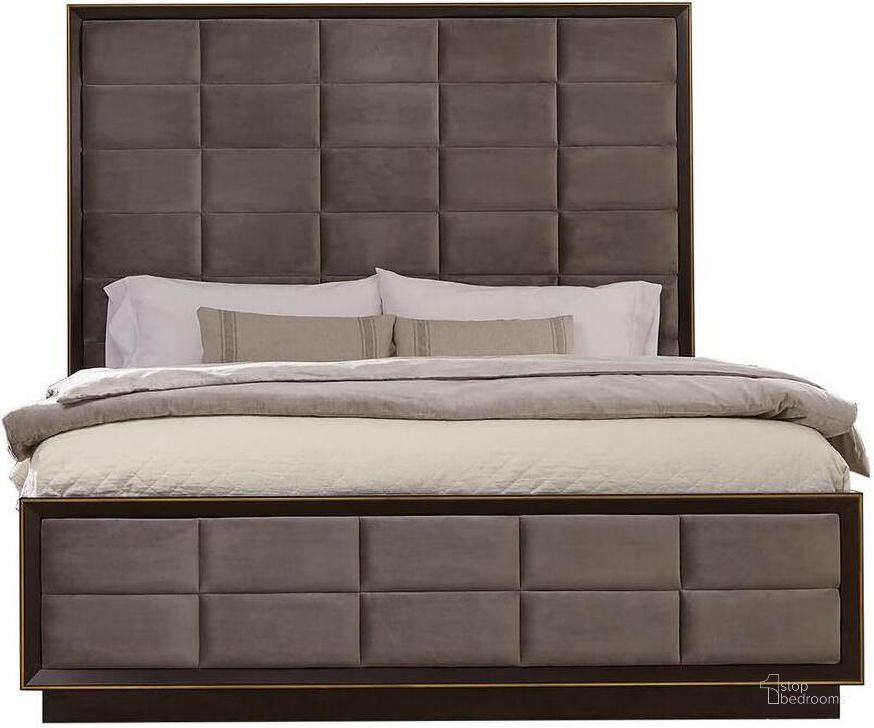The appearance of Durango Eastern King Upholstered Bed In Smoked Peppercorn And Grey designed by Coaster in the modern / contemporary interior design. This grey piece of furniture  was selected by 1StopBedrooms from Durango Collection to add a touch of cosiness and style into your home. Sku: 223261KEB1;223261KEB2;223261KEB3. Bed Type: Panel Bed. Material: Wood. Product Type: Panel Bed. Bed Size: King. Image1