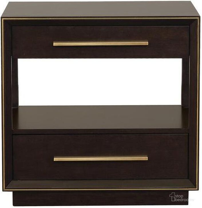The appearance of Durango Smoked Peppercorn Nightstand designed by Coaster in the transitional interior design. This brown piece of furniture  was selected by 1StopBedrooms from Durango Collection to add a touch of cosiness and style into your home. Sku: 223262. Material: Wood. Product Type: Nightstand. Image1