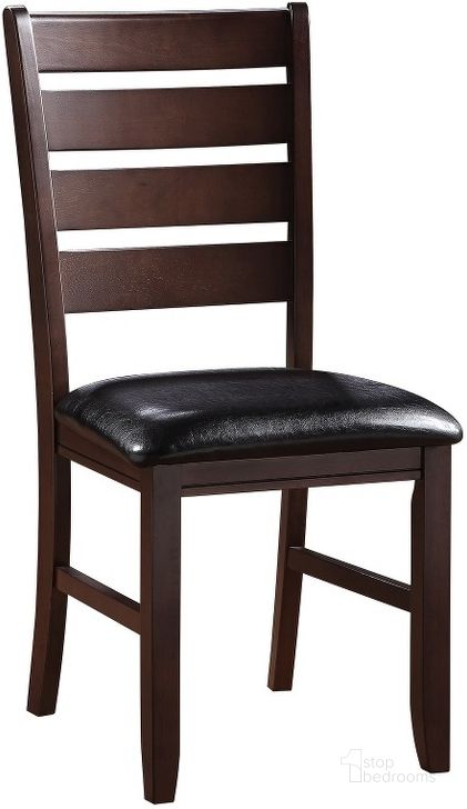 The appearance of Duvernay Black Side Chair Set of 2 0qb022086 designed by Isaac Tahari in the transitional interior design. This black piece of furniture  was selected by 1StopBedrooms from Duvernay Collection to add a touch of cosiness and style into your home. Sku: 04624. Product Type: Side Chair. Material: Vinyl. Image1