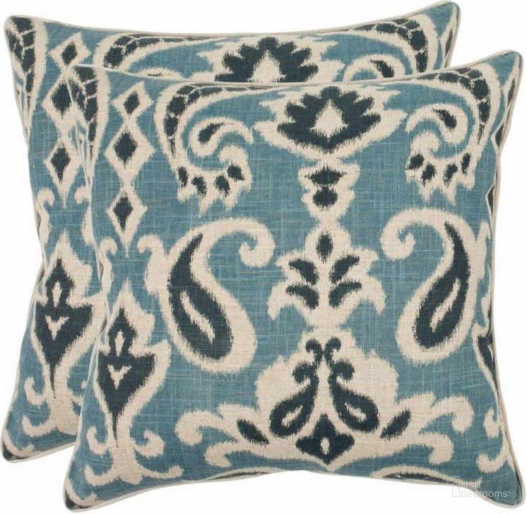 The appearance of Dylan Pillow PIL834C-1818 Set of 2 designed by Safavieh in the modern / contemporary interior design. This blue piece of furniture  was selected by 1StopBedrooms from Dylan Collection to add a touch of cosiness and style into your home. Sku: PIL834C-1818-SET2. Material: Cotton. Product Type: Pillows and Throw.