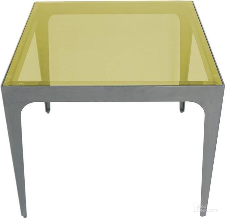 The appearance of Dynasty End Table With Yellow Glass Top designed by Bellini Modern Living in the modern / contemporary interior design. This yellow piece of furniture  was selected by 1StopBedrooms from Dynasty Collection to add a touch of cosiness and style into your home. Sku: Dynasty ET YEL. Material: Glass. Product Type: End Table.