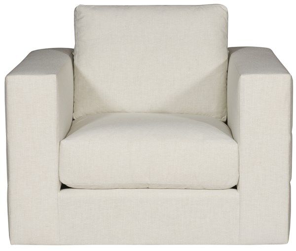 The appearance of Ease Swivel Chair In Ivory designed by Vanguard Furniture in the modern / contemporary interior design. This ivory piece of furniture  was selected by 1StopBedrooms from Ease Collection to add a touch of cosiness and style into your home. Sku: T1V158-SW. Product Type: Swivel Chair. Material: Upholstery. Image1